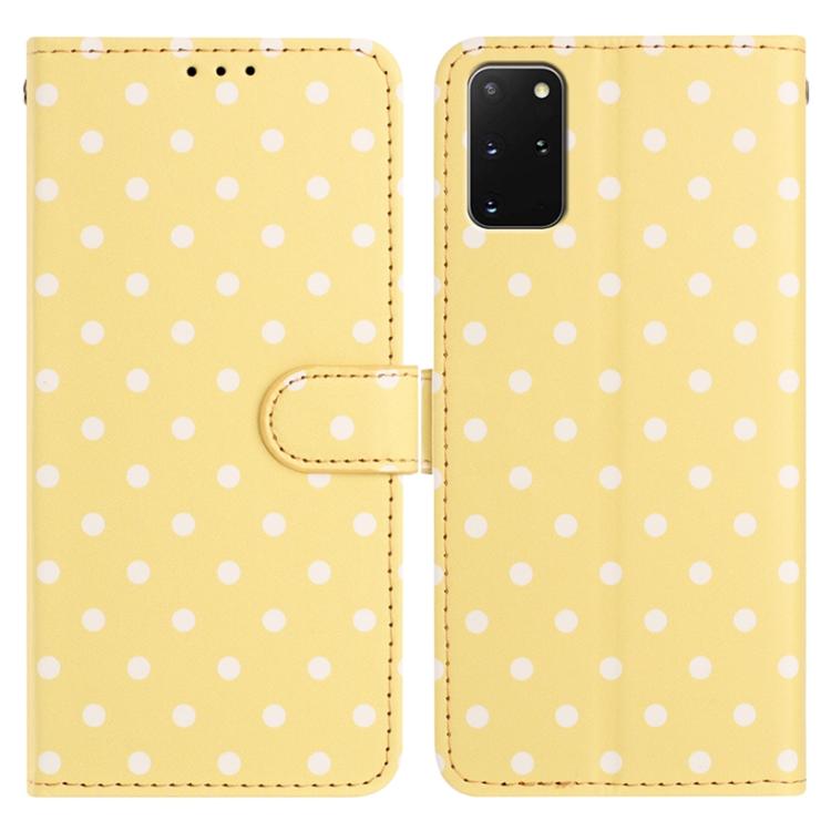 Custodia per telefono in ecopelle con motivo a pois, For Samsung Galaxy S20+
