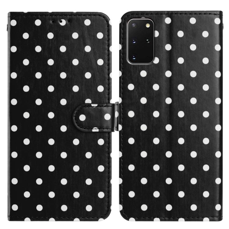 Custodia per telefono in ecopelle con motivo a pois, For Samsung Galaxy S20+