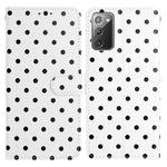 Custodia per telefono in ecopelle con motivo a pois, For Samsung Galaxy Note20 Ultra, For Samsung Galaxy Note20, For Samsung Galaxy S20 Ultra, For Samsung Galaxy S20