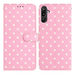 Custodia per telefono in ecopelle con motivo a pois, For Samsung Galaxy F16 5G, For Samsung Galaxy M16 5G, For Samsung Galaxy M06 5G, For Samsung Galaxy F06 5G