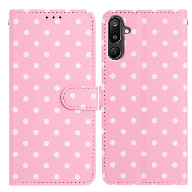 Custodia per telefono in ecopelle con motivo a pois, For Samsung Galaxy F16 5G, For Samsung Galaxy M16 5G, For Samsung Galaxy M06 5G, For Samsung Galaxy F06 5G