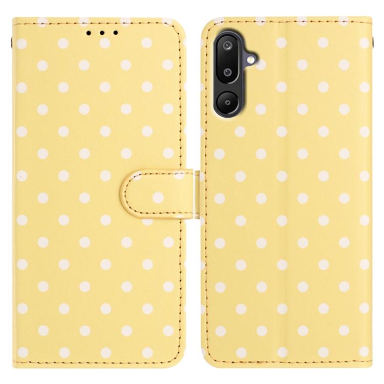 Custodia per telefono in ecopelle con motivo a pois, For Samsung Galaxy F16 5G, For Samsung Galaxy M16 5G, For Samsung Galaxy M06 5G, For Samsung Galaxy F06 5G