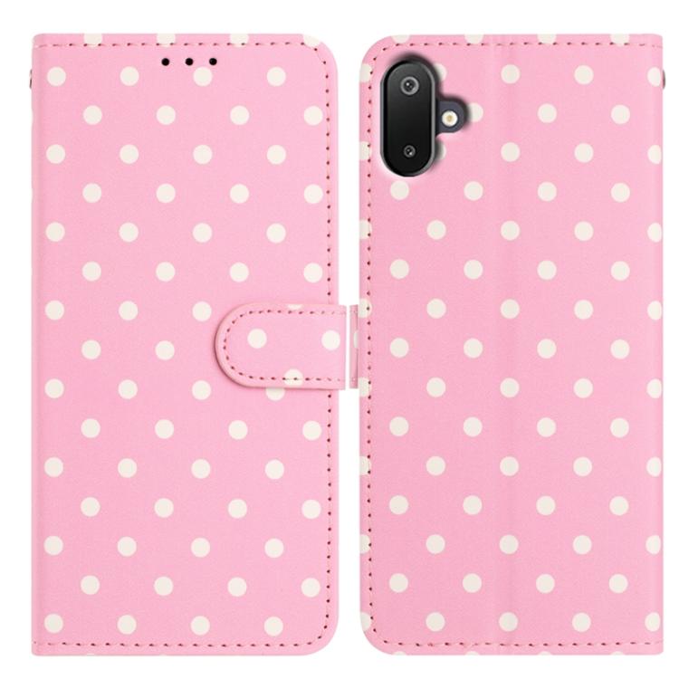 Custodia per telefono in ecopelle con motivo a pois, For Samsung Galaxy F16 5G, For Samsung Galaxy M16 5G, For Samsung Galaxy M06 5G, For Samsung Galaxy F06 5G