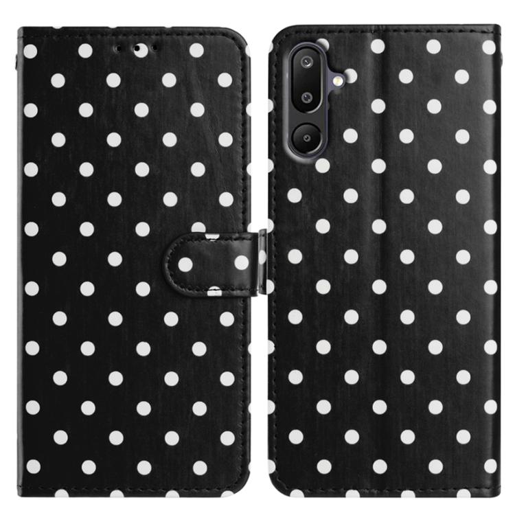 Custodia per telefono in ecopelle con motivo a pois, For Samsung Galaxy F16 5G, For Samsung Galaxy M16 5G, For Samsung Galaxy M06 5G, For Samsung Galaxy F06 5G