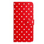 Custodia per telefono in ecopelle con motivo a pois, For Samsung Galaxy M23