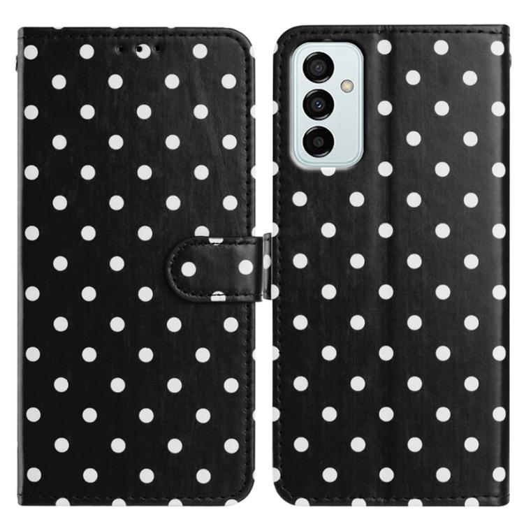 Custodia per telefono in ecopelle con motivo a pois, For Samsung Galaxy M23