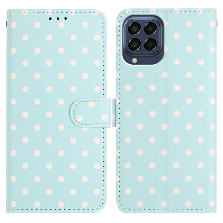 Custodia per telefono in ecopelle con motivo a pois, For Samsung Galaxy M54, For Samsung Galaxy M14, For Samsung Galaxy M53, For Samsung Galaxy M33