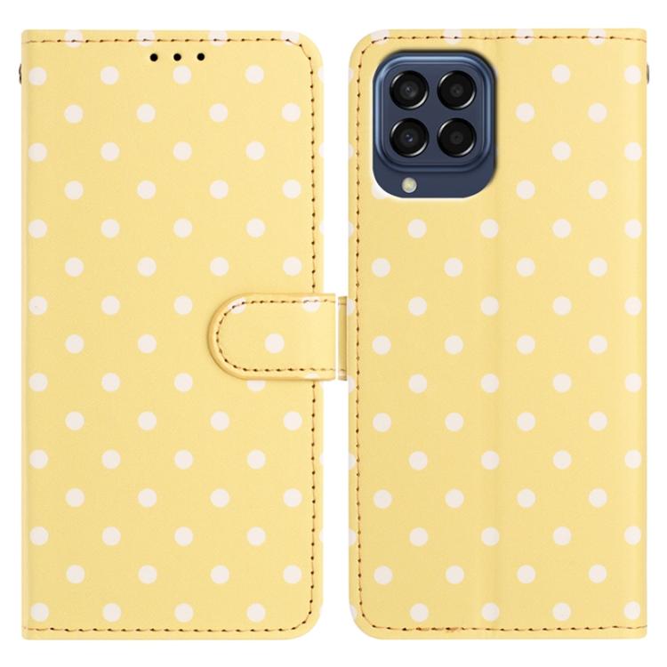 Custodia per telefono in ecopelle con motivo a pois, For Samsung Galaxy M54, For Samsung Galaxy M14, For Samsung Galaxy M53, For Samsung Galaxy M33