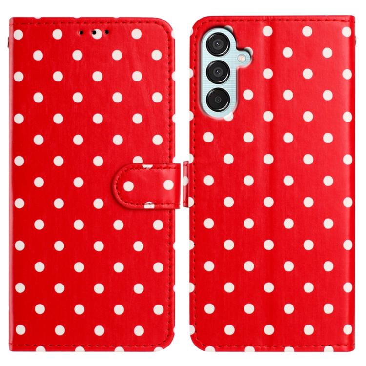 Custodia per telefono in ecopelle con motivo a pois, For Samsung Galaxy M54, For Samsung Galaxy M14, For Samsung Galaxy M53, For Samsung Galaxy M33