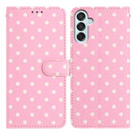 Custodia per telefono in ecopelle con motivo a pois, For Samsung Galaxy M35, For Samsung Galaxy M55, For Samsung Galaxy M15, For Samsung Galaxy M34 5G