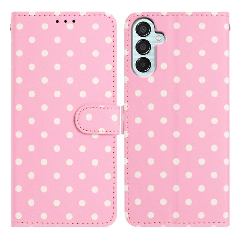 Custodia per telefono in ecopelle con motivo a pois, For Samsung Galaxy M35, For Samsung Galaxy M55, For Samsung Galaxy M15, For Samsung Galaxy M34 5G
