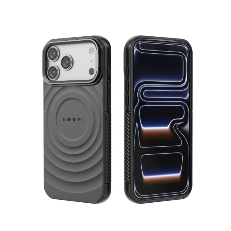 Custodia per telefono magnetica in TPU con texture a onda BIBERCAS, For iPhone 18 Pro Max/17 Pro Max
