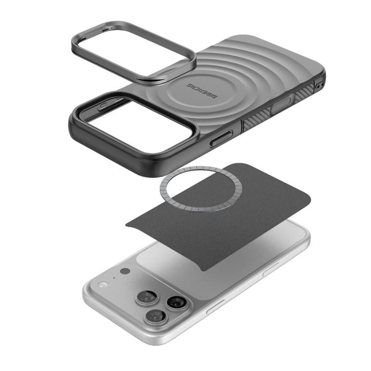 Custodia per telefono magnetica in TPU con texture a onda BIBERCAS, For iPhone 18 Pro Max/17 Pro Max