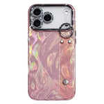 Custodia per telefono in TPU con cinturino da polso e pellicola protettiva per obiettivo, con texture a garza effetto piuma placcata., For iPhone 17 Pro Max, For iPhone 17 Pro, For iPhone 17, For iPhone Air, For iPhone 16 Pro Max, For iPhone 16 Pro    ...