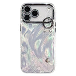 Custodia per telefono in TPU con cinturino da polso e pellicola protettiva per obiettivo, con texture a garza effetto piuma placcata., For iPhone 17 Pro Max, For iPhone 17 Pro, For iPhone 17, For iPhone Air, For iPhone 16 Pro Max, For iPhone 16 Pro    ...