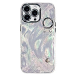 Custodia per telefono in TPU con cinturino da polso e pellicola protettiva per obiettivo, con texture a garza effetto piuma placcata., For iPhone 17 Pro Max, For iPhone 17 Pro, For iPhone 17, For iPhone Air, For iPhone 16 Pro Max, For iPhone 16 Pro    ...