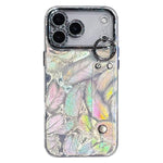 Custodia per telefono in TPU con cinturino da polso e pellicola protettiva per obiettivo, con texture a piuma placcata., For iPhone 17 Pro Max, For iPhone 17 Pro, For iPhone 17, For iPhone Air, For iPhone 16 Pro Max, For iPhone 16 Pro, For iPhone 16 Pl...