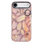 Custodia per telefono in TPU con cinturino da polso e pellicola protettiva per obiettivo, con texture a piuma placcata., For iPhone 17 Pro Max, For iPhone 17 Pro, For iPhone 17, For iPhone Air, For iPhone 16 Pro Max, For iPhone 16 Pro, For iPhone 16 Pl...