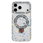 Custodia per telefono IMD a doppia faccia con supporto glitterato e strass, For iPhone 17 Pro Max, For iPhone 17 Pro, For iPhone 17, For iPhone Air