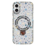 Custodia per telefono IMD a doppia faccia con supporto glitterato e strass, For iPhone 17 Pro Max, For iPhone 17 Pro, For iPhone 17, For iPhone Air