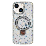 Custodia per telefono IMD a doppia faccia con supporto glitterato e strass, For iPhone 13