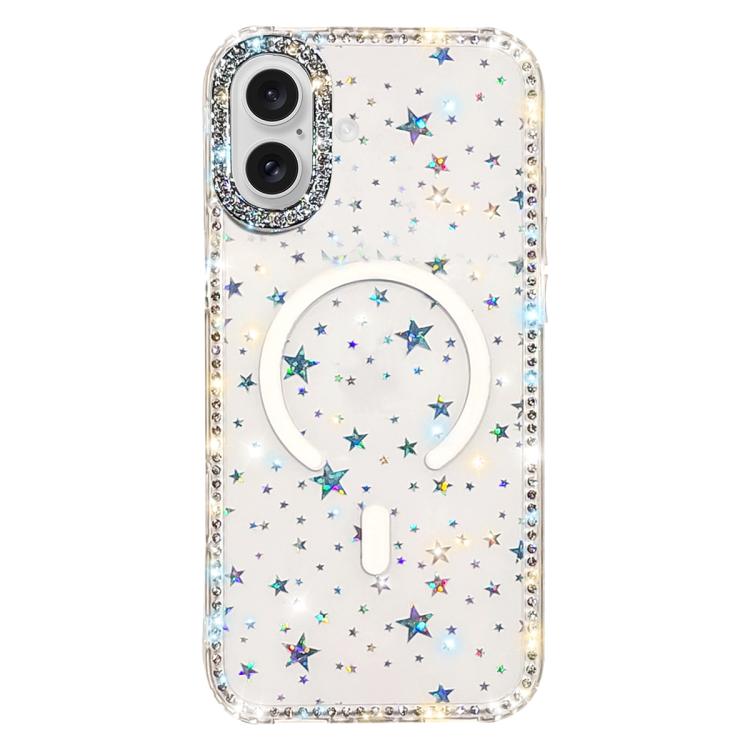 Custodia per telefono ibrida in TPU e IMD PC con strass su entrambi i lati e magnete., For iPhone 17 Pro Max, For iPhone 17 Pro, For iPhone 17, For iPhone Air