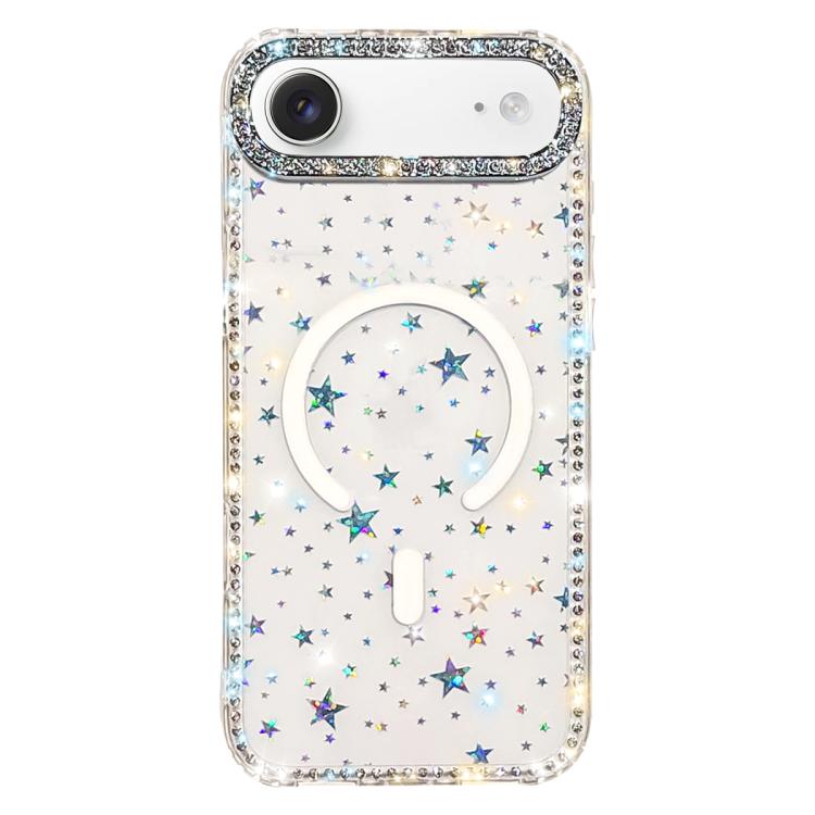 Custodia per telefono ibrida in TPU e IMD PC con strass su entrambi i lati e magnete., For iPhone 17 Pro Max, For iPhone 17 Pro, For iPhone 17, For iPhone Air