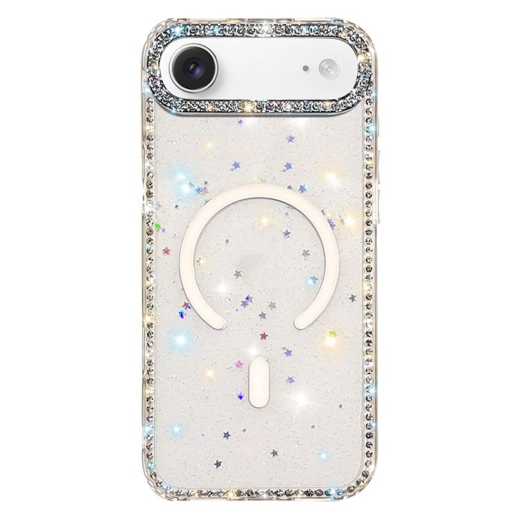 Custodia per telefono ibrida in TPU e IMD PC con strass su entrambi i lati e magnete., For iPhone 17 Pro Max, For iPhone 17 Pro, For iPhone 17, For iPhone Air