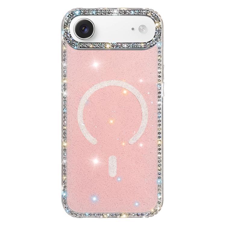 Custodia per telefono ibrida in TPU e IMD PC con strass su entrambi i lati e magnete., For iPhone 17 Pro Max, For iPhone 17 Pro, For iPhone 17, For iPhone Air