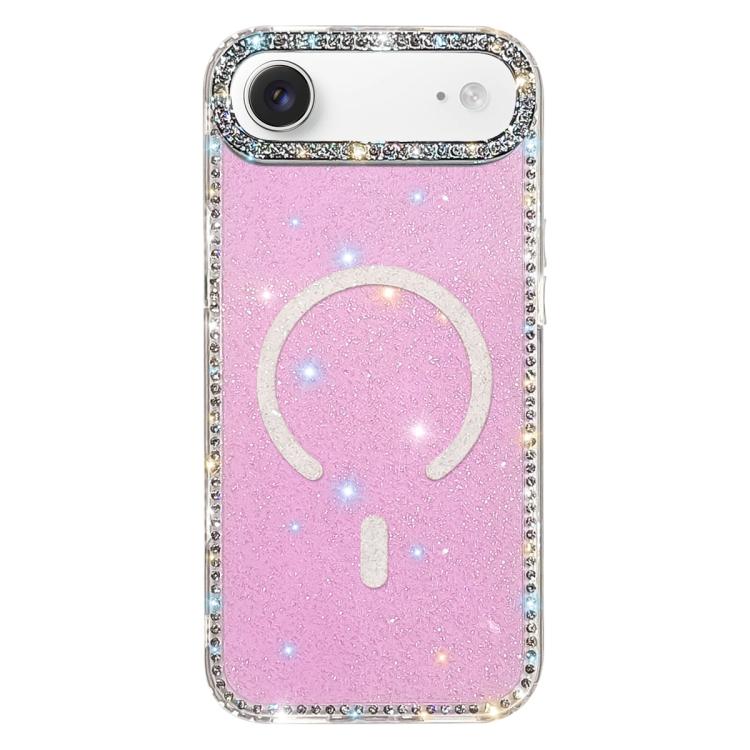 Custodia per telefono ibrida in TPU e IMD PC con strass su entrambi i lati e magnete., For iPhone 17 Pro Max, For iPhone 17 Pro, For iPhone 17, For iPhone Air