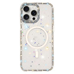 Custodia per telefono ibrida in TPU e IMD PC con strass su entrambi i lati e magnete., For iPhone 15 Pro Max, For iPhone 15 Pro, For iPhone 15, For iPhone 14