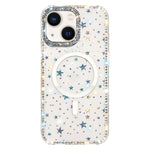 Custodia per telefono ibrida in TPU e IMD PC con strass su entrambi i lati e magnete., For iPhone 13