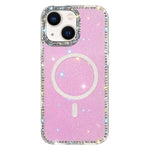 Custodia per telefono ibrida in TPU e IMD PC con strass su entrambi i lati e magnete., For iPhone 13