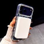 Custodia per telefono ibrida in TPU e IMD PC con strass su entrambi i lati e magnete., For iPhone 17 Pro Max, For iPhone 17 Pro, For iPhone 17, For iPhone Air