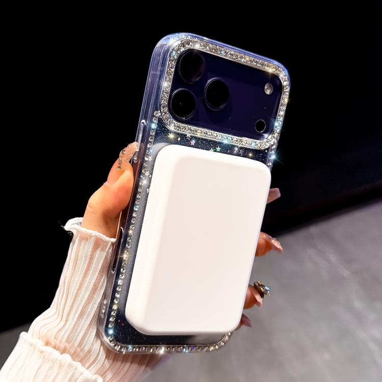 Custodia per telefono ibrida in TPU e IMD PC con strass su entrambi i lati e magnete., For iPhone 17 Pro Max, For iPhone 17 Pro, For iPhone 17, For iPhone Air