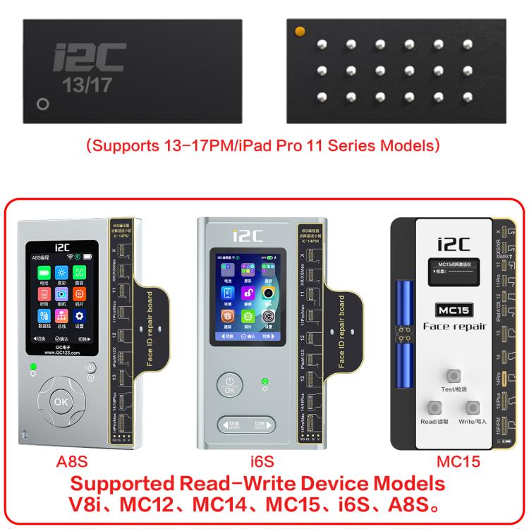 Chip IC a matrice di punti integrato i2C per la riparazione del riconoscimento facciale per iPhone serie 13-17 / iPad serie