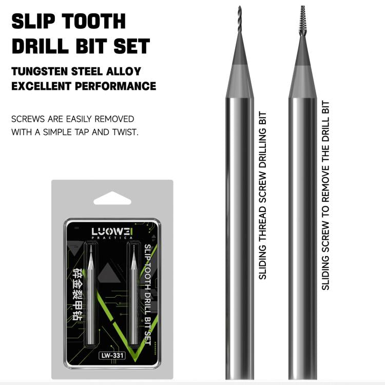 Set di punte da trapano a denti scorrevoli per perforazione di armature in lega LUOWEI LW-331