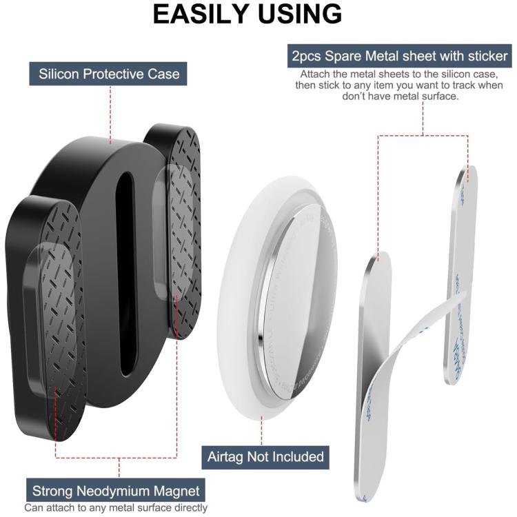 XDcase Confezione da 2 custodie protettive magnetiche in silicone anti-smarrimento, Magnetic Case Kit