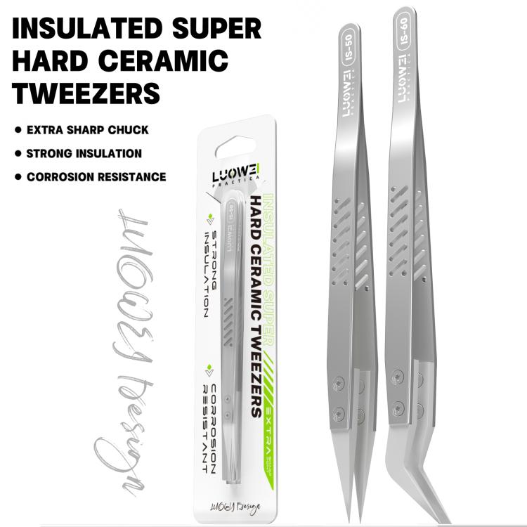 Pinzette non magnetiche isolanti resistenti alle alte temperature LUOWEI, IS-50, IS-60