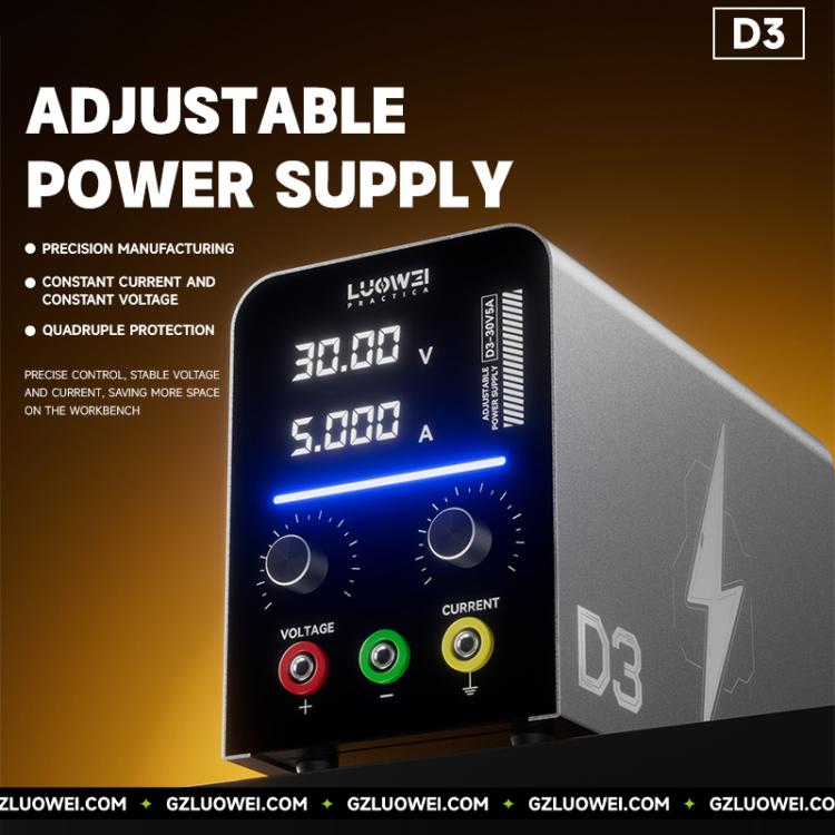 LUOWEI D3 Alimentatore digitale CC regolabile da 30 V / 5 A, EU Plug, US Plug