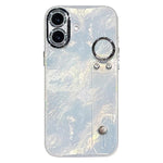 Custodia per telefono in TPU con cinturino da polso dalla texture metallica simile a una lamina placcata e pellicola protettiva per l'obiettivo., For iPhone 17 Pro Max, For iPhone 17 Pro, For iPhone 17, For iPhone Air, For iPhone 16 Pro Max            ...