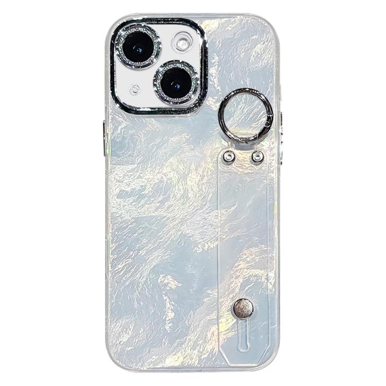 Custodia per telefono in TPU con cinturino da polso dalla texture metallica simile a una lamina placcata e pellicola protettiva per l'obiettivo., For iPhone 15 Pro Max, For iPhone 15 Pro, For iPhone 15, For iPhone 14, For iPhone 14 Pro                 ...
