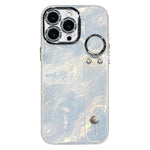 Custodia per telefono in TPU con cinturino da polso dalla texture metallica simile a una lamina placcata e pellicola protettiva per l'obiettivo., For iPhone 15 Pro Max, For iPhone 15 Pro, For iPhone 15, For iPhone 14, For iPhone 14 Pro                 ...