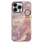 Custodia per telefono in TPU con cinturino da polso dalla texture metallica simile a una lamina placcata e pellicola protettiva per l'obiettivo., For iPhone 15 Pro Max, For iPhone 15 Pro, For iPhone 15, For iPhone 14, For iPhone 14 Pro                 ...