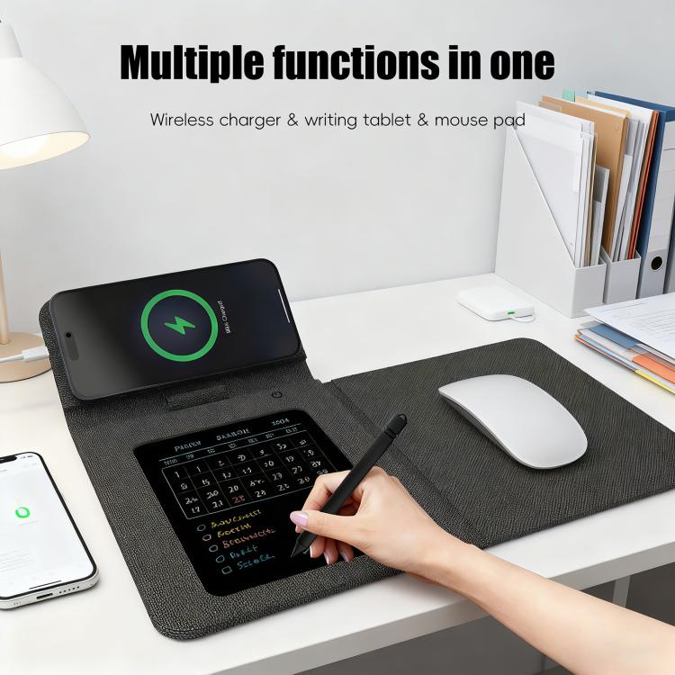 Tappetino per mouse/caricabatterie wireless magnetico pieghevole multifunzionale U39 da 15 W