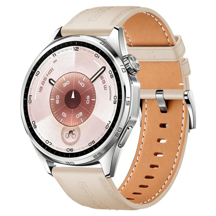 Cinturino per orologio xDfind in ecopelle con texture effetto pelle bovina composita, 18mm For Huawei Watch GT 6 41mm, 20mm, 22mm
