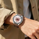 Cinturino per orologio xDfind in ecopelle con texture effetto pelle bovina composita, 18mm For Huawei Watch GT 6 41mm, 20mm, 22mm