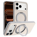 Custodia magnetica per telefono con supporto girevole a 360 gradi e finitura satinata effetto pelle., For iPhone 17 Pro Max, For iPhone 17 Pro, For iPhone 17, For iPhone Air