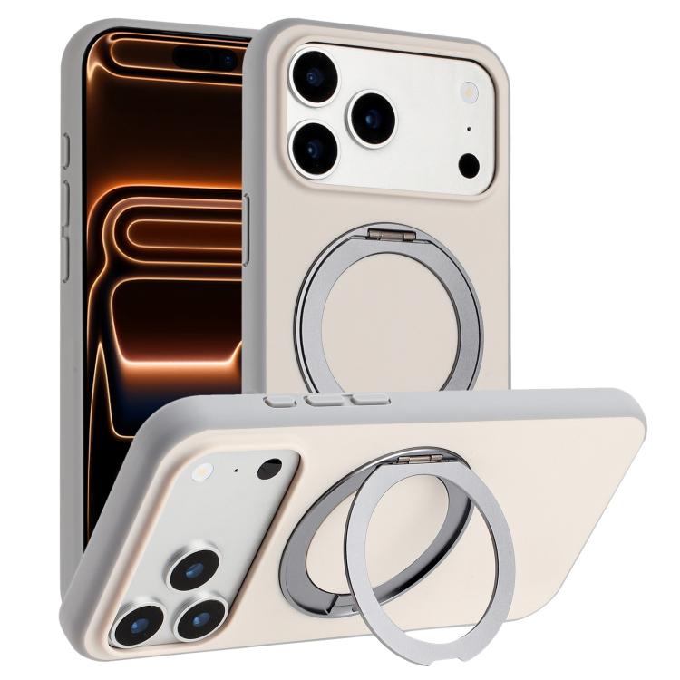 Custodia magnetica per telefono con supporto girevole a 360 gradi e finitura satinata effetto pelle., For iPhone 17 Pro Max, For iPhone 17 Pro, For iPhone 17, For iPhone Air