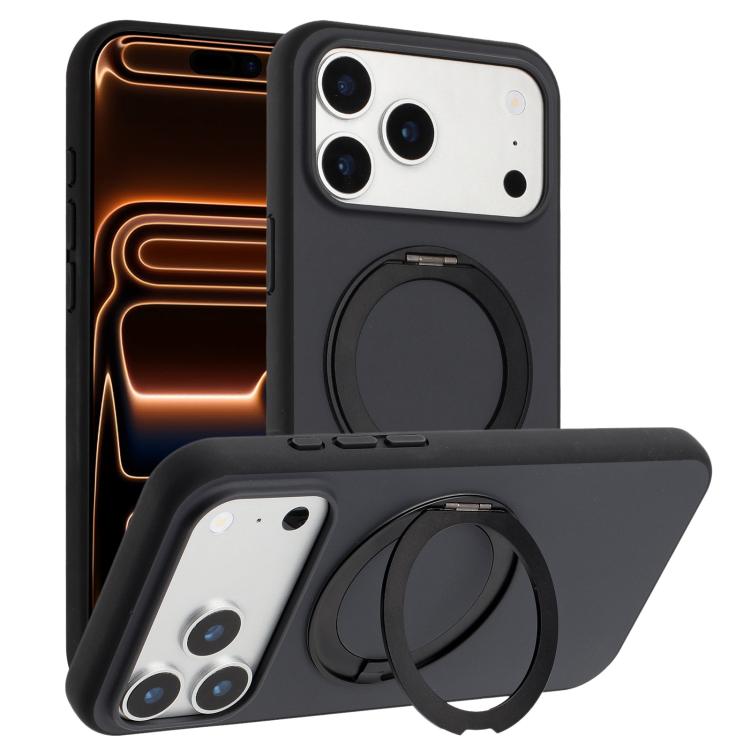 Custodia magnetica per telefono con supporto girevole a 360 gradi e finitura satinata effetto pelle., For iPhone 17 Pro Max, For iPhone 17 Pro, For iPhone 17, For iPhone Air